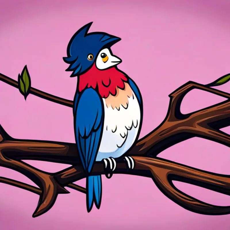 Kiki the cuckoo perched on a tree branch