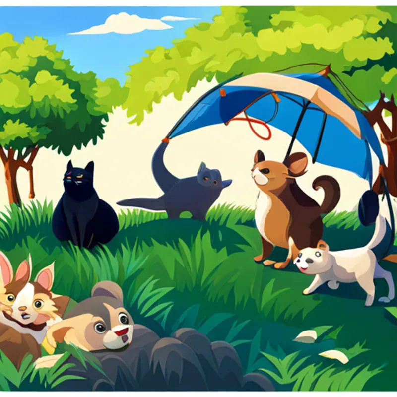 Animals happily waking up to Kiki's song