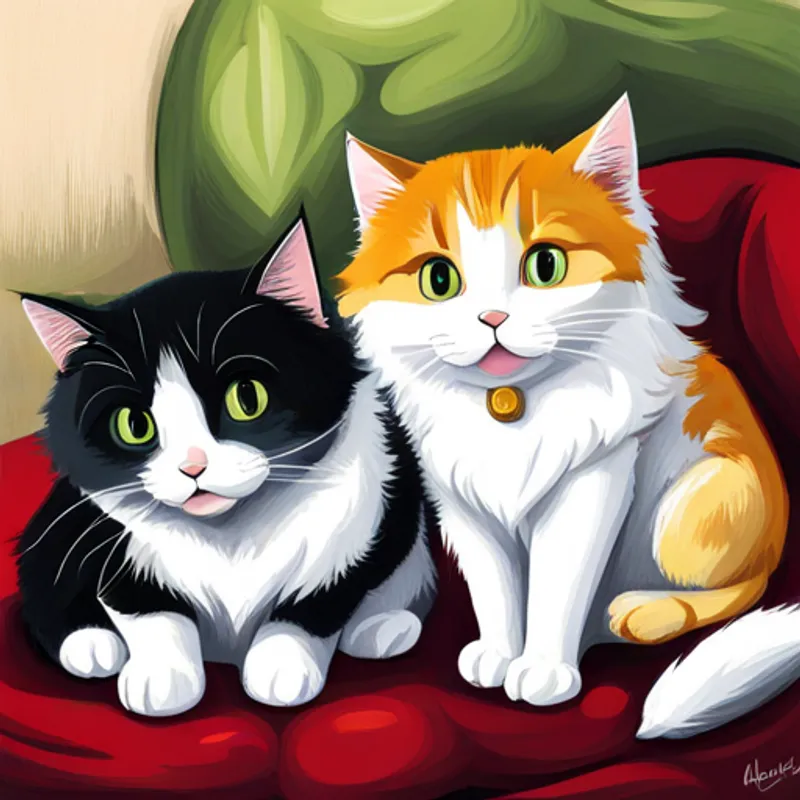 I gattini saltano sul gomitolo