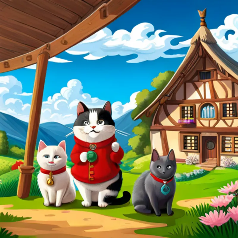 I gattini tirano la lana da un lato all'altro