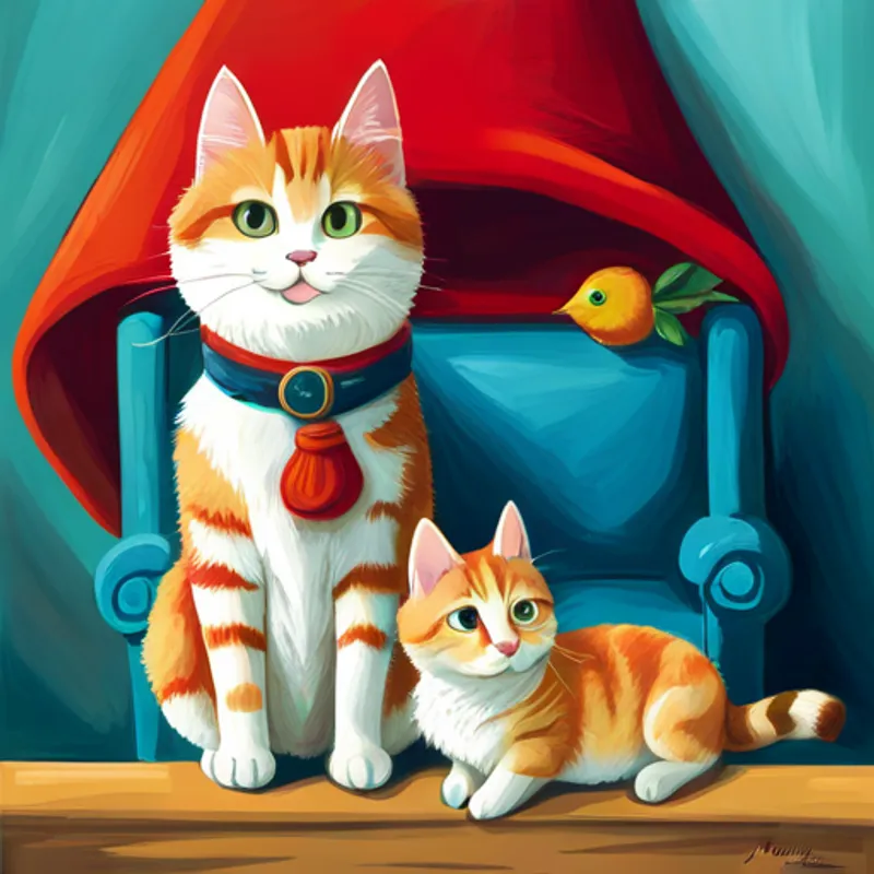 I gattini sono coperti di lana rossa