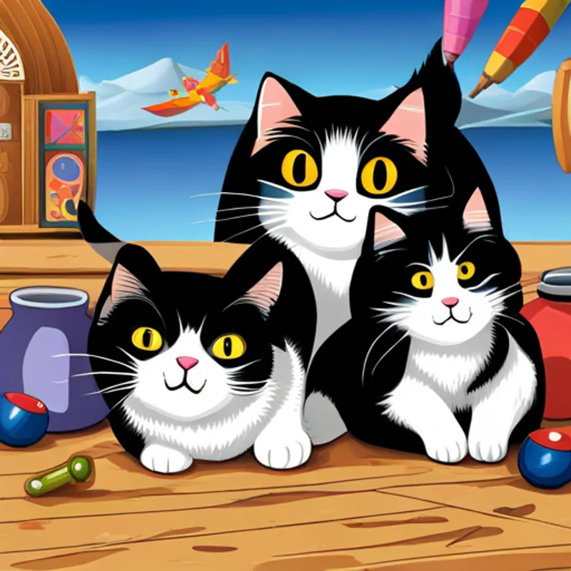 I gattini vivono felici con il ricordo del gioco