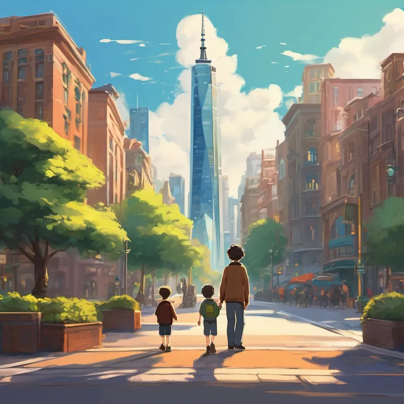 Once upon a time, in a bustling city full of skyscrapers and busy streets, there lived a young boy named Timmy and his loving father, Mr. Johnson. Timmy and his father loved spending time together, especially in the nearby city park where they could breathe in the fresh air and enjoy each other's company. One sunny afternoon, as they strolled through the park, Timmy looked up at his father with curious eyes and asked, "Dad, what does it mean to be a man?"