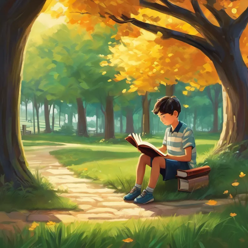 Further along the path, they spotted a group of boys playing soccer. One of the boys was always cheating, trying to win at all costs, while another boy played fair and never gave up. Mr. Johnson stopped and said, "In life, Timmy, it's important to be honest, play fair, and never give up. A real man will always choose to do what's right rather than taking shortcuts or being dishonest." As they walked deeper into the park, they noticed a man sitting by a tree, engrossed in a book, absorbed by the world of stories. "Look, Timmy," said Mr. Johnson, "a real man is also someone who appreciates knowledge and loves to read. Reading helps us grow and opens our minds to new ideas and possibilities."