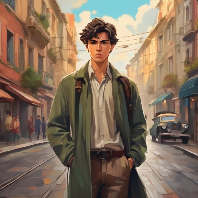 A young man with a determined look in his eyes, wearing stylish clothes. gets his first film role
