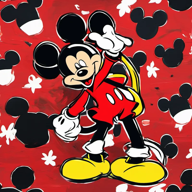Mickey Mouse - traje rojo con orejas negras, fotos