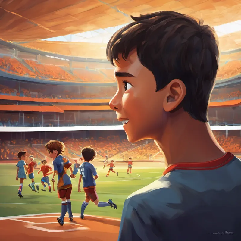 Alex showed up to the tryout with unwavering determination. He weaved through the other aspiring players, showcasing his skills with grace and precision. His eyes sparkled with excitement as he scored goal after goal, never giving up for a moment. The coaches and scouts watched in awe, recognizing the extraordinary talent that lay within this young boy. After the tryout, as Alex waited with bated breath, the team's coach approached him. With a smile that seemed to stretch from ear to ear, he said, "Alex, we are impressed by your skills and dedication. We want to offer you a spot on our team!"