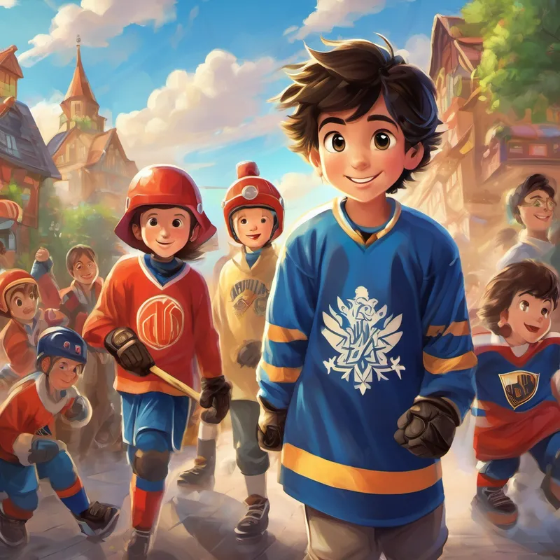 Then, the day arrived when the little boy who once dribbled a puck in his living room was finally drafted to play professional hockey. His name lit up on the big screen, surrounded by cheers from his family, friends, and adoring fans. Alex had proved that with unwavering optimism, hard work, and belief in oneself, dreams really could come true. And so, dear little one, remember the story of Alex, the boy who never stopped believing in himself. Whenever you face setbacks or challenges, always remember that with determination, perseverance, and a little bit of magic, you too can turn your dreams into reality.