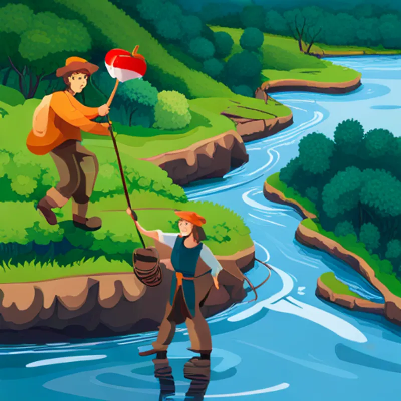 Max: Junge mit braunen Locken und blauer Mütze und Sophie: Mädchen mit blonden Zöpfen und roter Schleife fahren im Zug durch grüne Landschaften