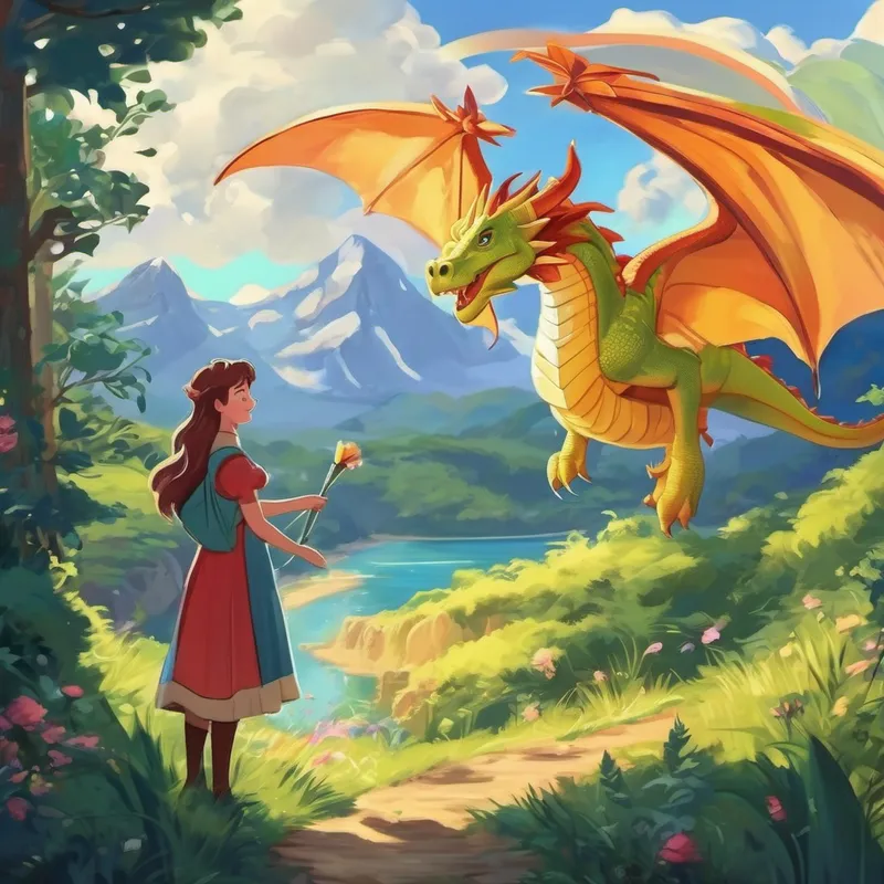 "Bonjour Léa, je suis TikTok. J'ai entendu dire que tu étais une grande conteuse en herbe. Je veux t'aider à réaliser ton rêve. Viens avec moi dans le monde de la fantaisie", dit TikTok d'une voix enchantée. Léa était remplie de joie et d'excitation. Elle suivit TikTok à travers un passage secret dans la forêt et se retrouva transportée dans un royaume magique rempli de personnages fantastiques. Il y avait des licornes dansant dans les prés, des dragons crachant du feu dans les montagnes et même des sirènes nageant gracieusement dans l'océan.