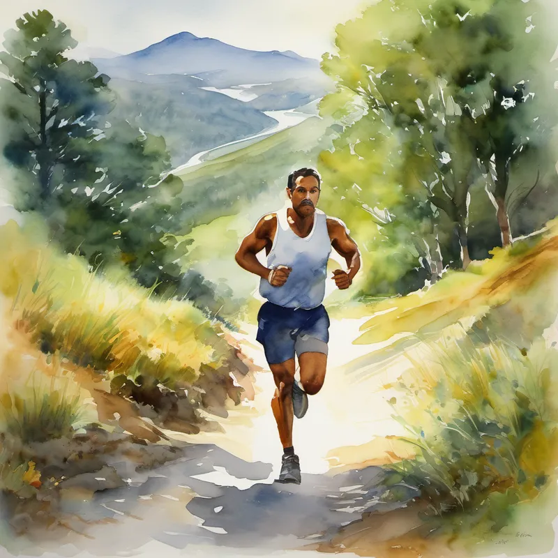 With a resounding "On your marks, get set, go!" the race began. Larger Man paced himself, running with all his might, but at the same time enjoying the journey. Along the way, he encountered hills to climb, rivers to cross, and obstacles to overcome. But his confidence fueled him, and he pushed forward, never doubting himself for a second.