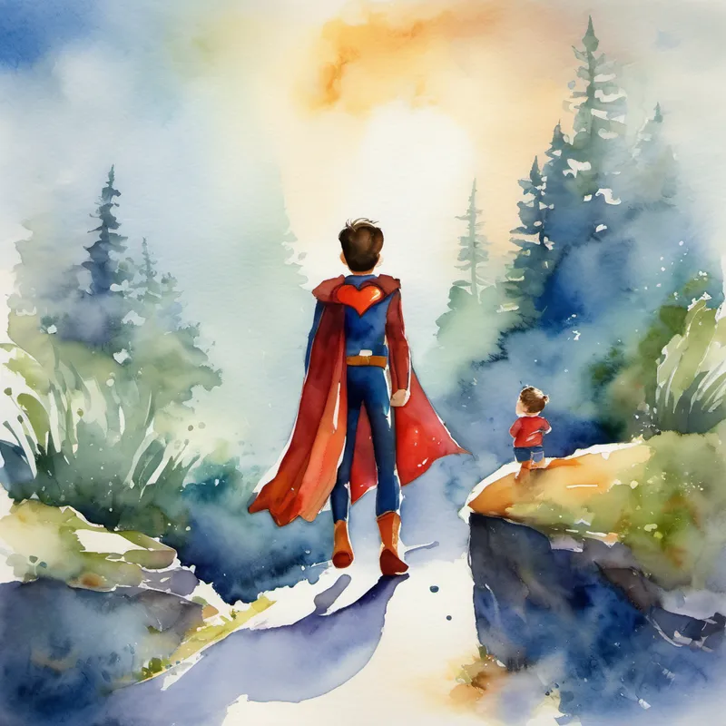 And so, dear little one, remember the tale of Larger Man whenever you feel doubt or uncertainty creeping into your heart. Be confident in who you are and what you can achieve. You are capable of remarkable things—just like Larger Man, the superhero who conquered a marathon after drinking a keg of beer!
