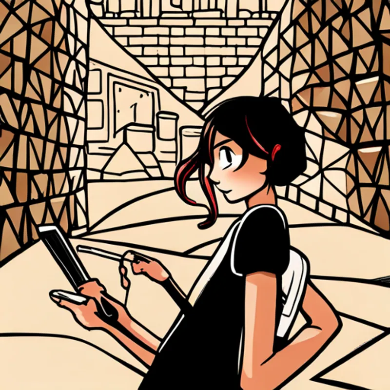 girlren listening to a guide inside a pyramid