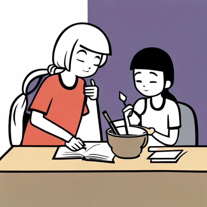 girlren helping each other with kind words