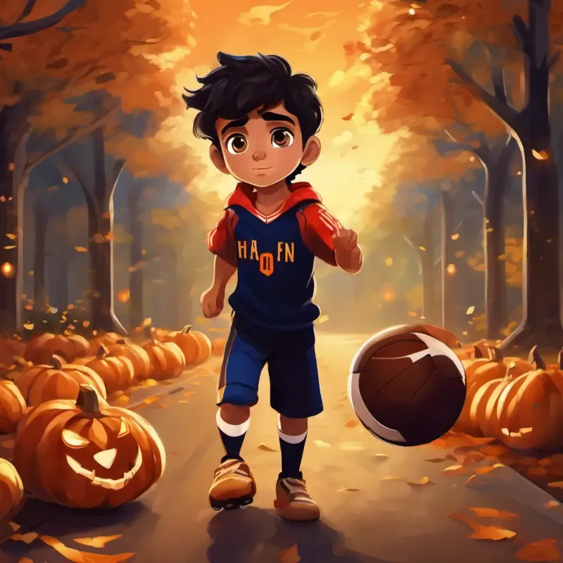 Izaan is a boy with dark hair and sparkling brown eyes's determination and focus in becoming a football player, and his ability to never cry or get distracted.