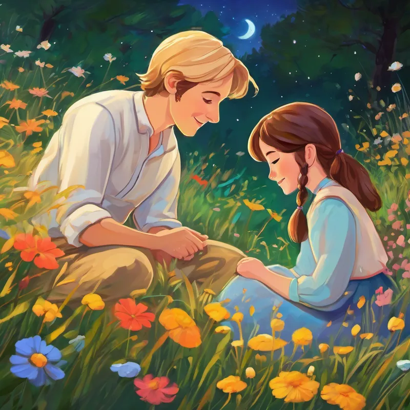 As the night started to fade away, Emma and Dudley landed in a meadow filled with soft, colorful flowers. They sat down together and talked about all the incredible things they had seen. Emma shared her dreams of exploring the world, helping others, and being surrounded by love and laughter. Dudley listened carefully, and with a knowing smile, he gently said, "Emma, always remember that your dreams hold great power. Every night, as you close your eyes and fall asleep, you can visit Emd and imagine the most beautiful adventures. But even more importantly, remember to bring the magic of Emd into your waking life. You have the power to make the world a more wonderful place."