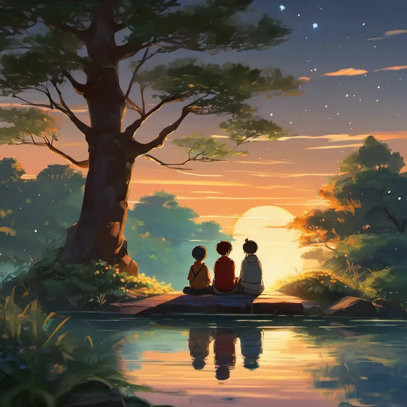 As the sun began to set, casting a warm glow across the pond, Gartai and Tao settled down for a restful night. They knew that no matter where their adventures took them, they would always cherish the memories and hold their friendship dear in their hearts. And so, under the starlit sky, Gartai and Tao fell into a peaceful sleep, dreaming of countless new adventures yet to come, and the lasting friendship they had forged as friends forever. The end.