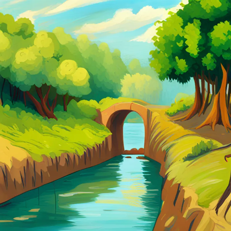 El agua fluía a su voluntad