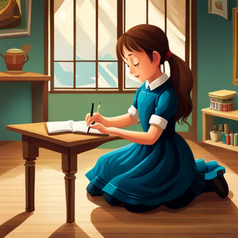 Isabella escribiendo palabras de apoyo y valentía