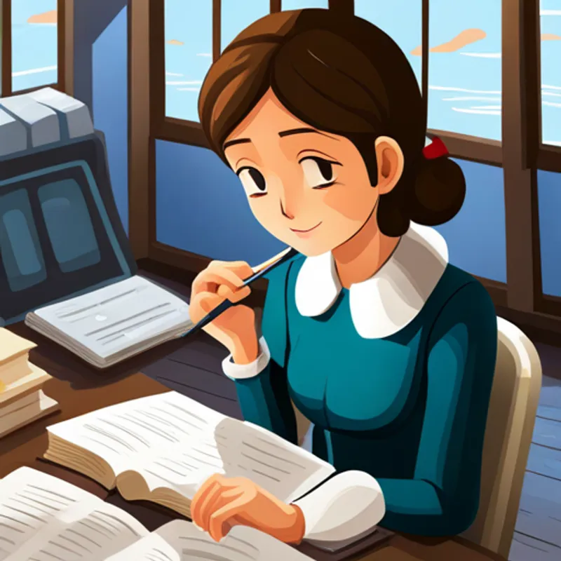 Isabella escribiendo palabras de admiración