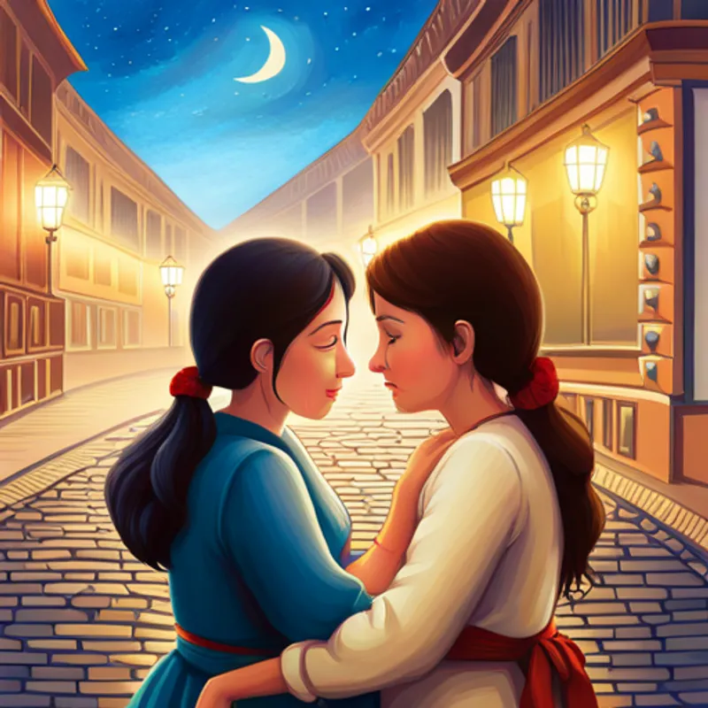 Isabella y Josefina intercambiando frases de buenas noches