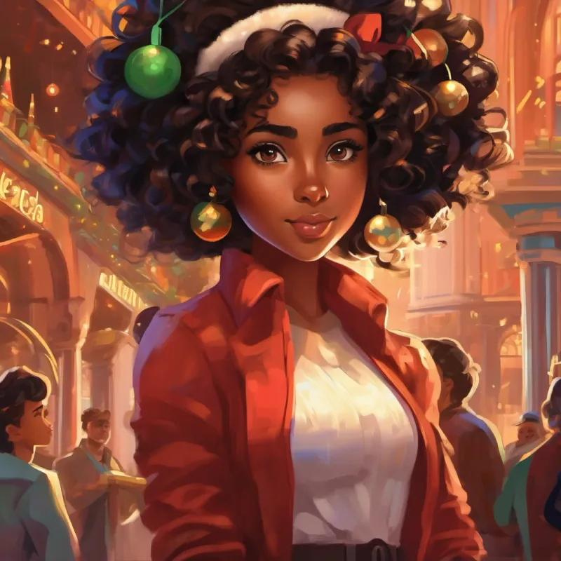 Ambitious, brown skin, expressive brown eyes, curly black hair leads a new project, seeing Innovatech as an arena of progress.