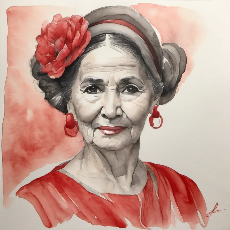 Mamá osa marrón con un lazo rojo