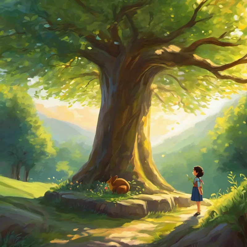 "Hello, dear child. I sense that you are wise beyond your years. Would you like to learn a valuable lesson about self-awareness?" Lily nodded eagerly, thrilled by the tree's unexpected invitation. The tree continued, "Self-awareness is the ability to know oneself deeply, to understand our thoughts, emotions, and actions. It is like having a special power to see into our own hearts and minds."