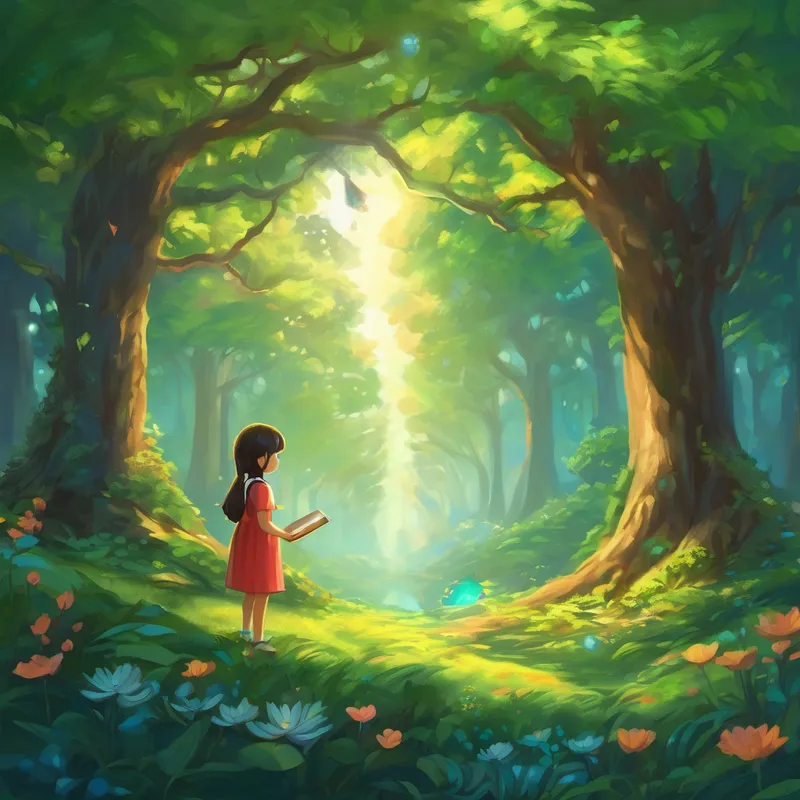 Feeling enlightened, Lily took a deep breath and asked, "But how can I find my own inner mirror, magical tree?" The magical tree leaned closer and said, "Dear Lily, your journey begins with being present in each moment, listening to your heart's whispers, and truly understanding yourself. Look within, and you'll find the key to unlock the door to self-awareness."