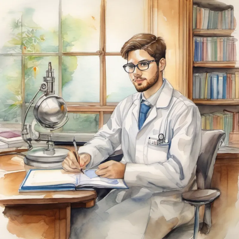 Introduction of Eager medical student with curious eyes and a sharp mind, a medical student in the Metaboverse