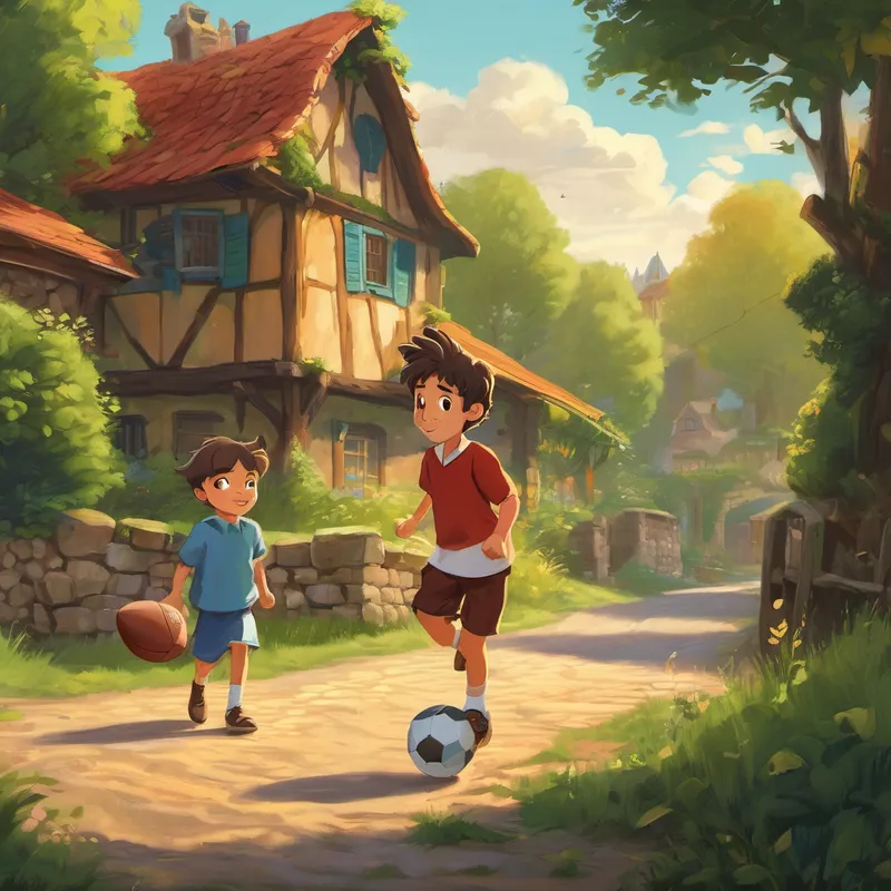 Once upon a time, in a small village called Greenhurst, there lived a young boy named Elias. Now, Elias had a big dream. He wanted to become a professional football player and make his parents proud. Elias was a talented young boy who played football with his friends every day after school. He was so good that everyone in the village admired his skills. His coach, Coach Max, believed that Elias had the potential to become a great player one day.
