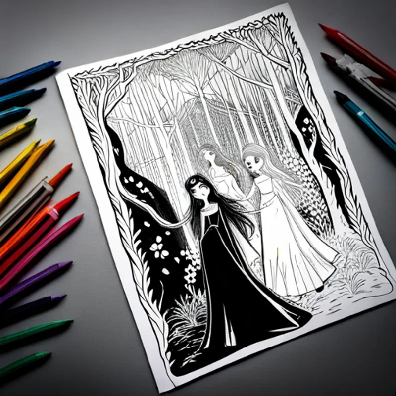 Las princesas defendiendo el bosque de los villanos