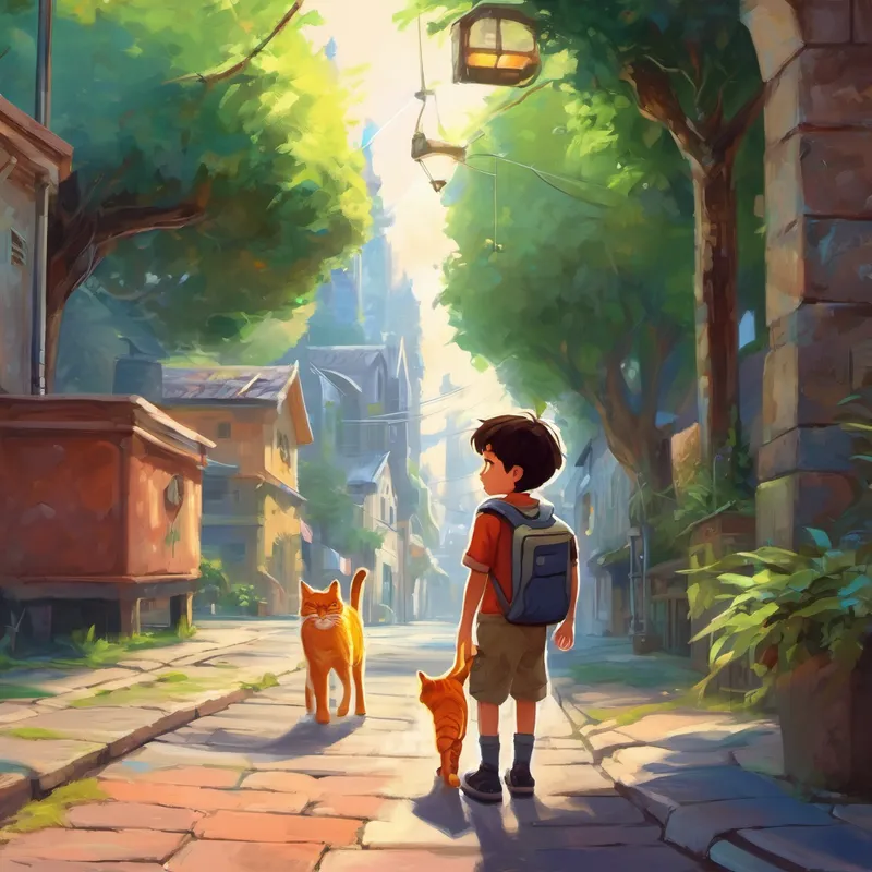Once upon a time, in a future where the Earth had traveled far across the galaxy, there was a young boy named Alex. He was nine years old and had just moved to a new city. With him, he had his little sister Lily, and their furry friend, Whiskers the cat. Every day, as Alex walked to his new school, he couldn't help but feel alone and a little scared. The other children seemed so different from him, speaking in languages he didn't know and wearing clothes that seemed strange. He missed his old friends desperately.