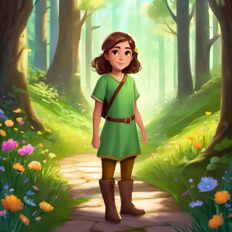 Elara is intrigued by the glittering path.