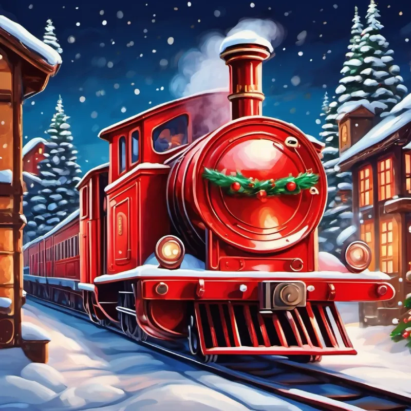 A bright red locomotive with big, friendly eyes winning the most creative train award