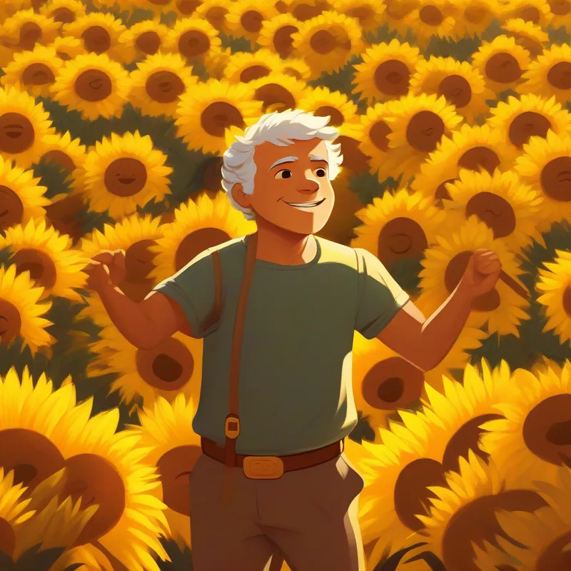 Menino alegre com cabelos castanhos e camiseta amarela e o coelho abraçados embaixo do sol