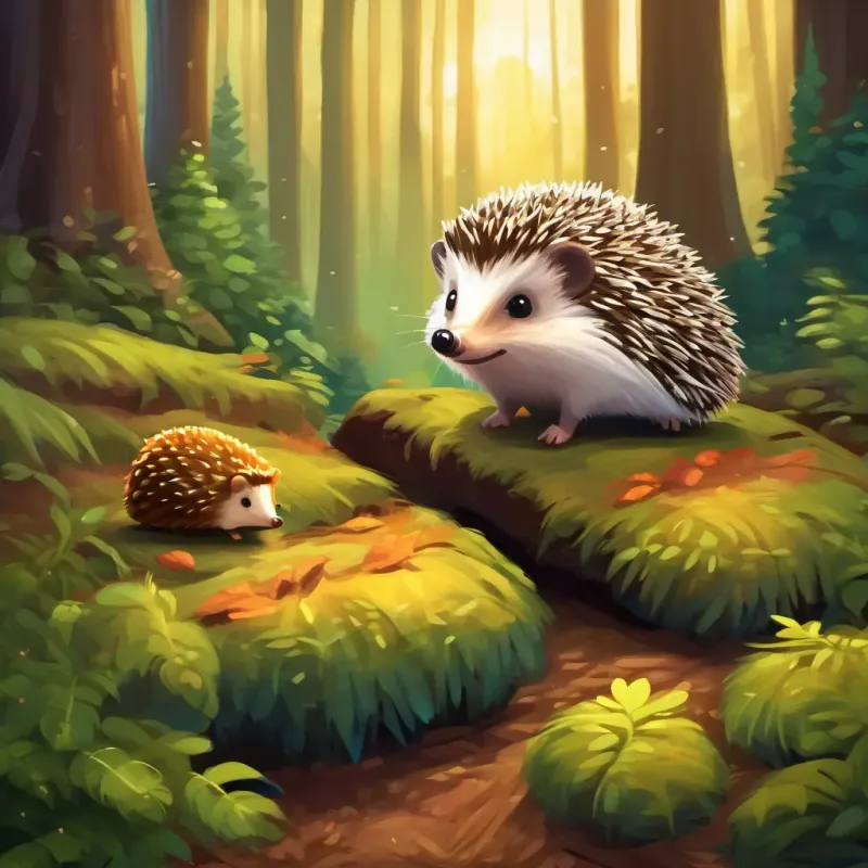 Hedgehog discovery, forest critters.