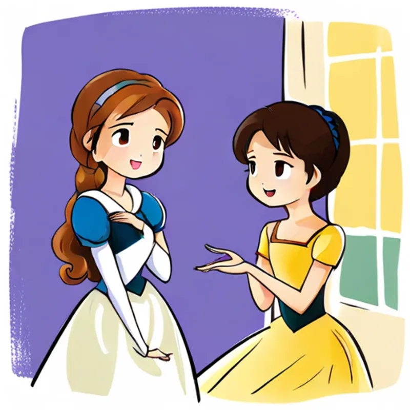 Belle and Lily talking about ballet class