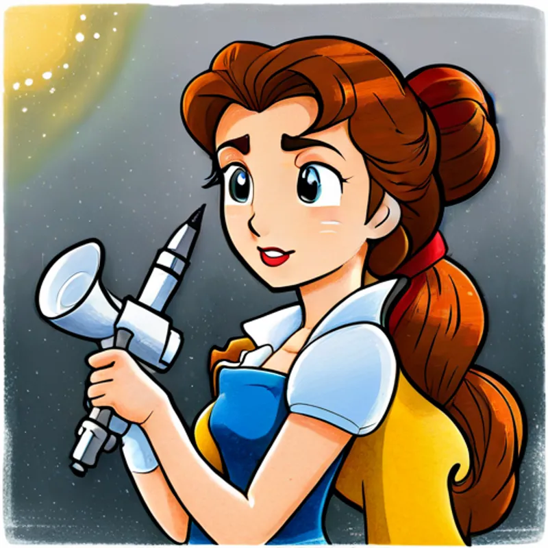 Belle auditioning for a solo role with determination