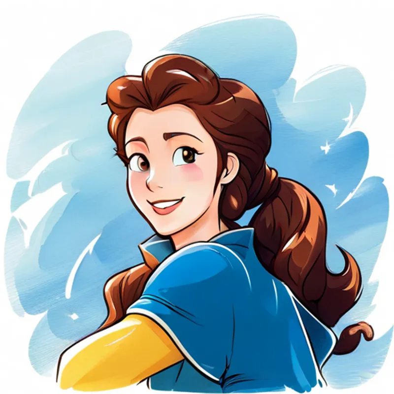 Belle smiling and looking forward to new experiences