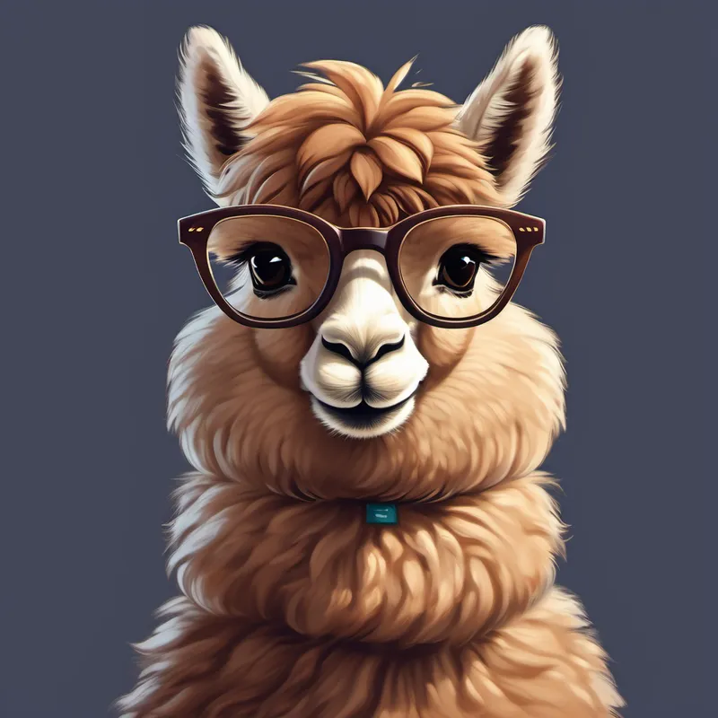 A smart alpaca with brown fur and glasses.'s family helping others and occasionally causing accidents