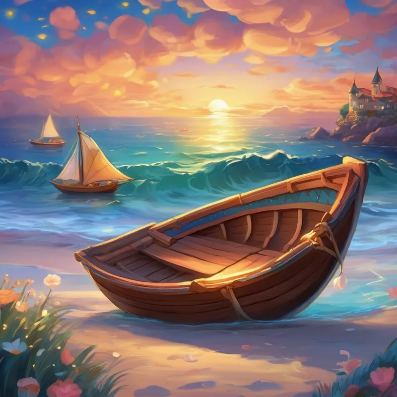 Curiosity twinkling in his eyes, Miguel asked, "How can this seashell bring happiness?" The seashell replied, "Every night, when you place it beside your bed and fall asleep, I will transport you to the Land of Dreams, a magical place where happiness blossoms."