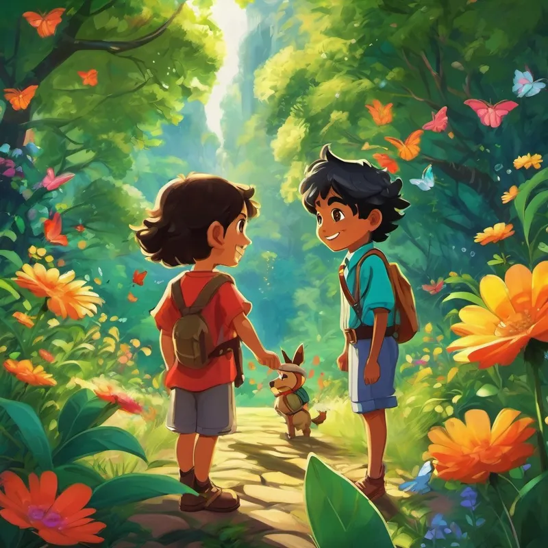 Miguel asked his friends, the Dream Fairies, for their assistance. With their magic, they turned the Grumpies' world into a vibrant tapestry of colors. Flowers danced, trees played soothing tunes, and laughter echoed in the wind. As the Grumpies wandered into this paradise, their frowns turned into smiles, and their sad eyes sparkled with joy. They played silly games, shared stories, and learned the power of friendship. Miguel's heart beamed with happiness as he witnessed their transformation.
