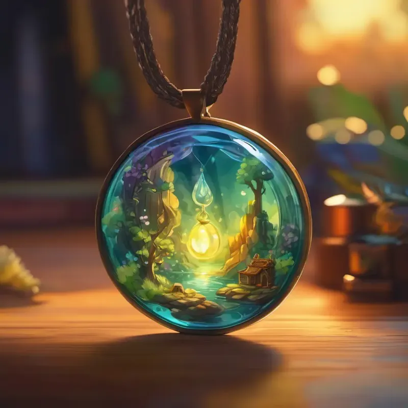 Finds a mysterious glass pendant