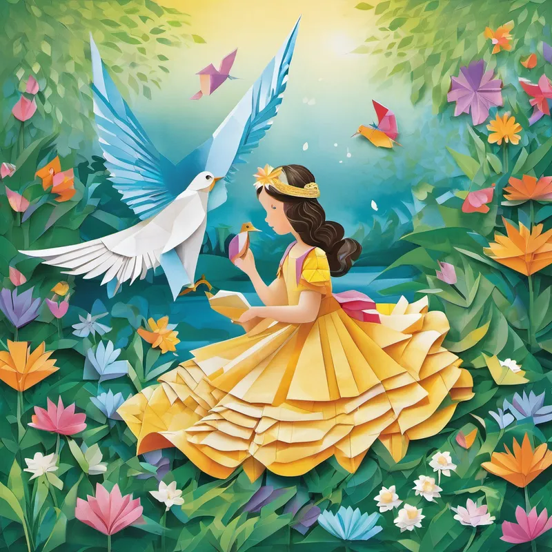 Once upon a time, in a faraway kingdom, there lived a little princess named Amelia. Amelia was a kind-hearted and curious young girl. She had a vibrant smile that could light up any room and a heart full of love and compassion for all living creatures. Her kingdom was known for its beauty, with lush gardens and sparkling blue lakes. One sunny day, as Amelia explored the royal gardens, she stumbled upon a wounded bird. It had a broken wing and couldn't fly. Without hesitation, Amelia gently picked up the bird and spoke softly to it, comforting the frightened creature. She decided to name him Chester, and from that day on, they became the best of friends.