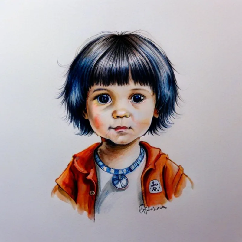 Cadelinha branca filhote com uma coleira azul abanando o rabo ao ver Menino de 3 anos com cabelo castanho e olhos curiosos sorrindo