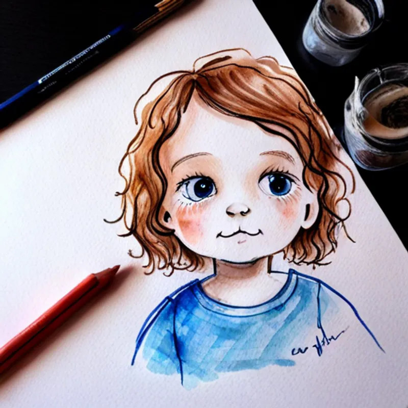 Menino de 3 anos com cabelo castanho e olhos curiosos abraçando Cadelinha branca filhote com uma coleira azul enquanto ela está triste
