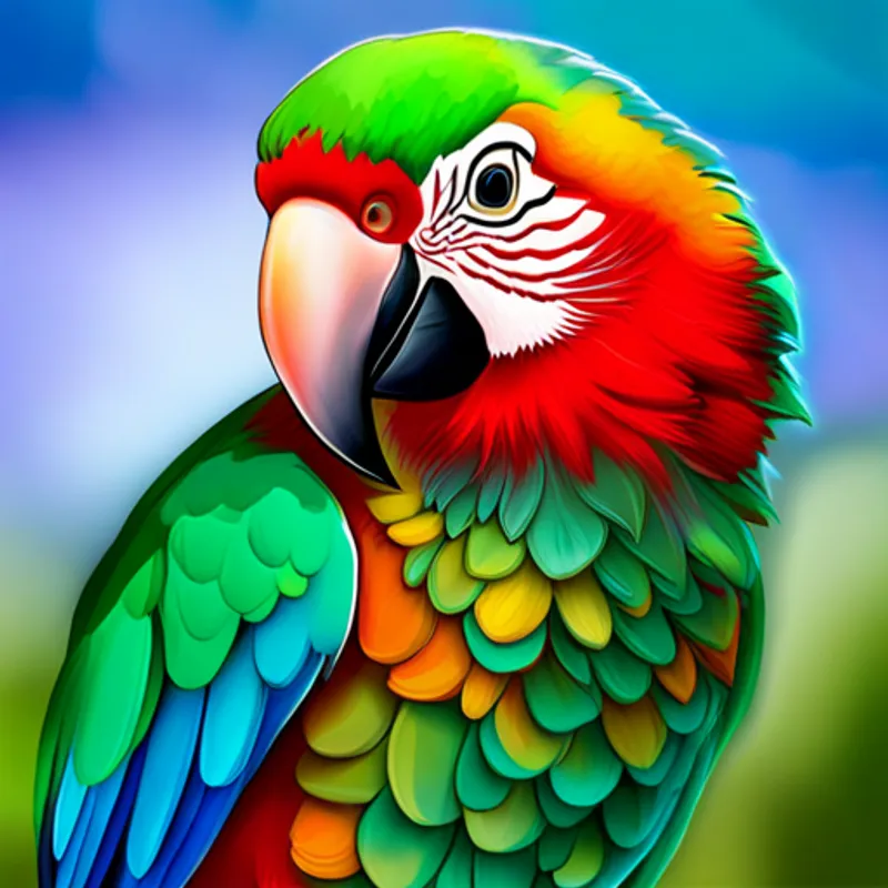 Curious Curious parrot with colorful feathers and talkative nature, a parrot with colorful feathers