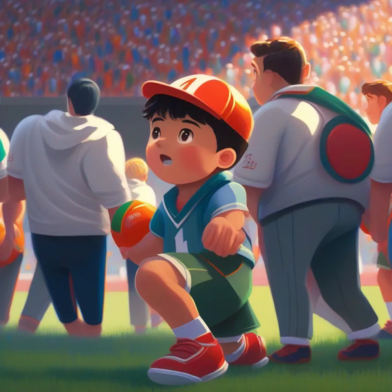 Shy and hesitant, transforms into a confident individual takes risks, joins a sports team, and becomes a valued player