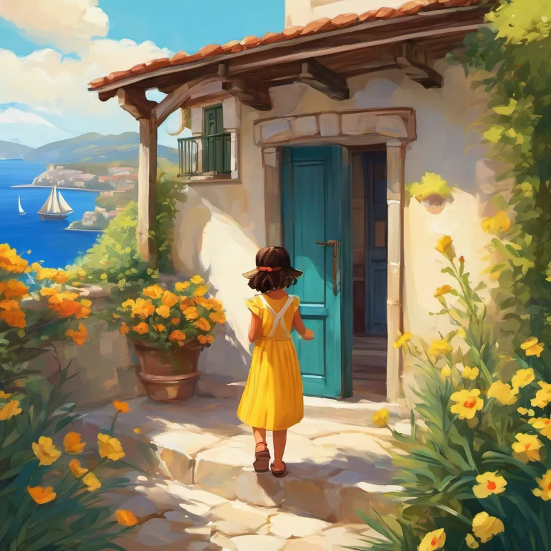 Once upon a time, in the beautiful country of Greece, there lived a little girl named Bilge. Bilge was eight years old and had a heart full of joy and curiosity. She loved to read books and explore the world around her. Summer was her favorite season, as it brought endless adventures and new friendships. Bilge lived in a cozy house near the enchanting Aegean Sea. Every morning, she would wake up early, put on her favorite yellow sundress, and tiptoe to the bookshelf to find a wonderful story to read. With each book, Bilge traveled to magical lands, met incredible characters, and learned valuable lessons.